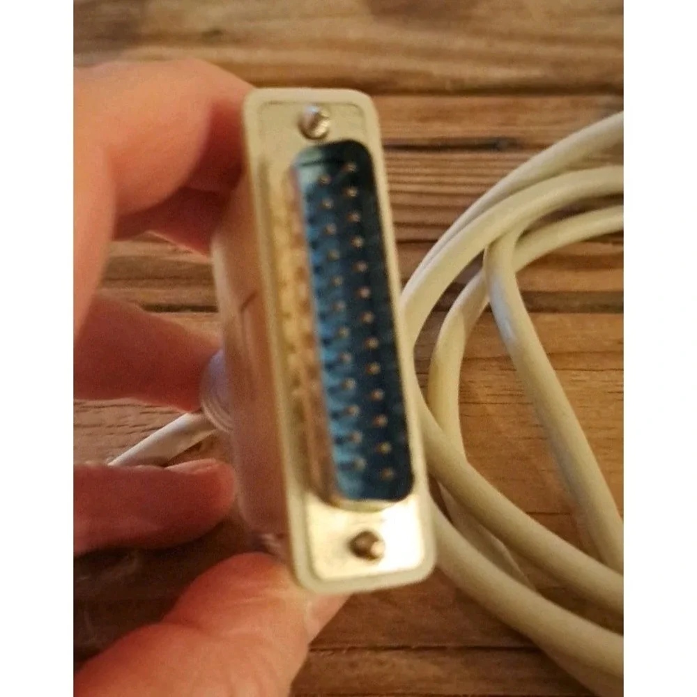 Vintage DB25 Pin Male to DB8 Pin Male Cable- For Apple, Mac (?)
